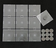 10 firkantede plader med magneter